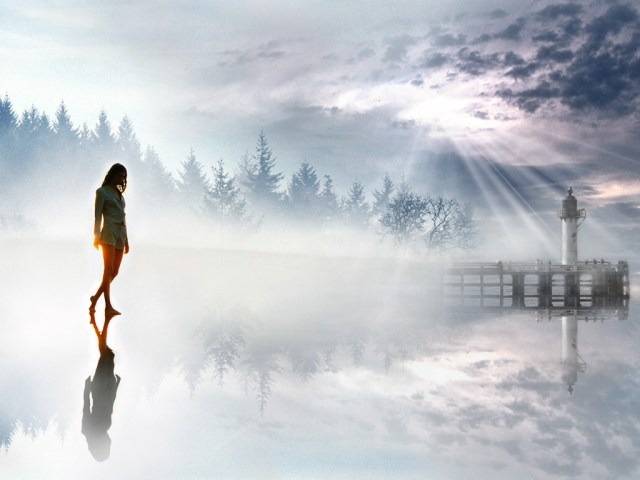 Girl-Walking-In-The-Hazy-Light